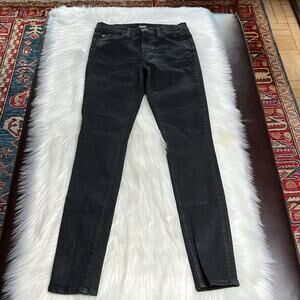 Hudson Black Coated Natalie Skinny Jeans